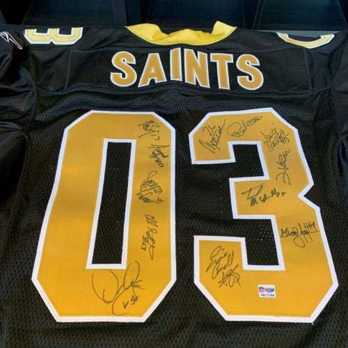 2003 New Orleans Saints tim potpisao je autentičnu igru ​​Džersey PSA DNK COA - autogramirani NFL dresovi