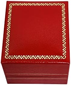 Mooca 2 kom klasična kutija za minđuše s premium papirom natkrivene, kutija za minđuše, nakit poklon kutija, naušnica Organizator, 1 3/4 Š x 2 D x 1 1/2 H, crvena