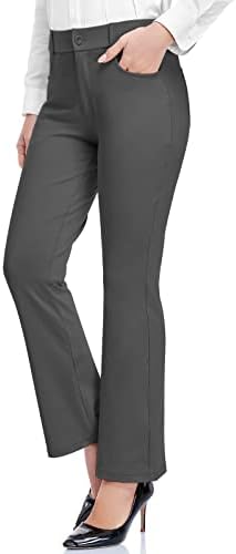 Hiskywin ženske haljine Hlače rastezanje radnog kancelarija Poslovni ured za poslovne pantalone s džepovima sa džepovima