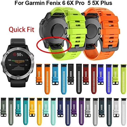 BDNJN Novi 26 22 20mm kaiš za sat za Garmin Fenix 6X 6 6s Pro 5s Plus 935 3 HR Watch brzo oslobađanje Silikonski Easyfit ručni pojas