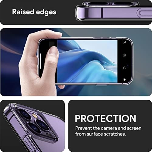 CASEVASN TPU za iPhone 14 Pro case Clear, Ultra [Slim Thin] fleksibilni TPU Gel protiv ogrebotina gumena meka koža Silikonski zaštitni