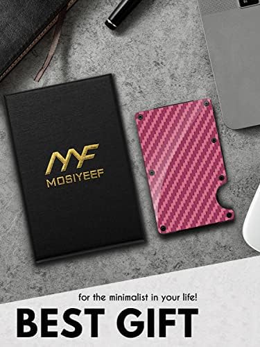 Mosiyeef minimalistički Novčanici za muškarce-Slim Wallet Metal-držač za kreditne kartice - Stealth novčanik od karbonskih vlakana