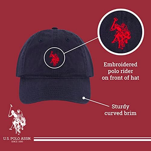U. S. Polo Assn. Bejzbol Šešir S Logotipom Malog Polo Ponija, Pamuk, Podesiva Kapa