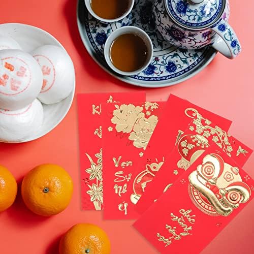 jojofuny 2023 crvena koverta 42kom koverte zec godina Hong Bao 2023 kineska Nova Godina crvene koverte dobre sreće novac poklon džepovi