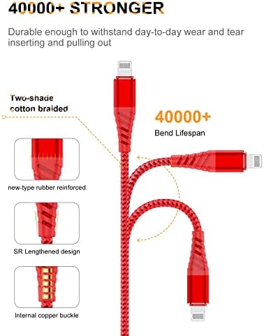2Pack gromobranski kabel 3ft, 3 stopa iPhone Brzi kabel za punjenje 2.4a najlonska pletenica USB kabl za iPhone 12 11 Pro x XS max