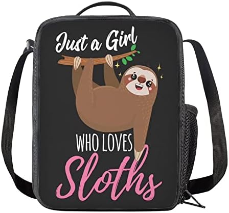 Daulesho slatka Sloth Print višekratna torba za ručak za djevojčice dječake, izdržljive izolirane hladnije torbe za ručak za planinarenje