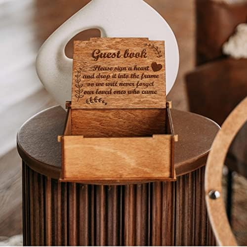 Alternativa Knjiga gostiju za vjenčanje, Drop Top Frame sa fotografijom, rustikalno vjenčanje, znak za knjigu gostiju, Drvena kutija