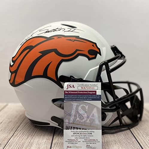 Denver Broncos Patrick Surtain Ii Potpisao Je Punu Lunarnu Repliku Helmet1 Jsa Coa! - Potpisani NFL šlemovi