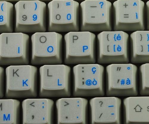 Italijanske naljepnice za tastaturu sa plavim slovima na prozirnoj pozadini za Desktop, Laptop i Notebook