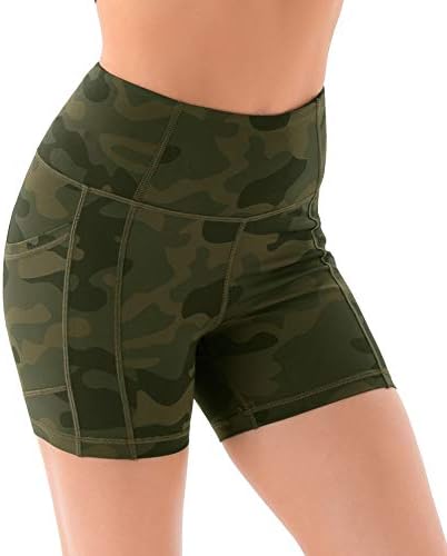 PERSIT ženske pantalone za jogu visokog struka sa bočnim & unutrašnjim džepovima, atletske kratke hlače za kontrolu stomaka koje nisu