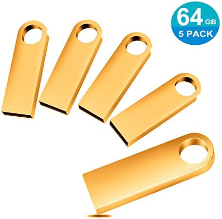 USB palac pogon 64GB 5 Pack USB 2.0 Flash Drive Show Drive 64GB, (zlato 64GB 5 pakovanje)