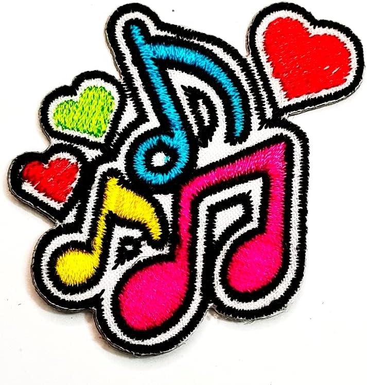 Kleenplus slatke lijepe muzičke note Muzika Patch Crafts Umjetnost šivenje popravak crtani film vezeno gvožđe na šivati bedž zakrpe