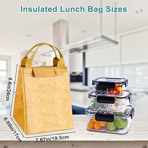 UOixpuhuo za višekratnu torbu za višekratnu upotrebu za žene, vodootporna izolirana ručak za ručak za ručak za vruće i hladno, prijenosno