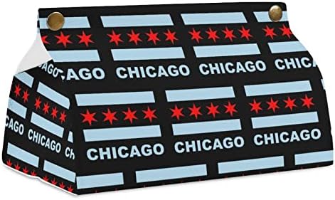 Chicago Državna zastava tkiva Cover Cover Licar papir Organizator CASE HOLDER DISMENZER NAPKAN Desktop Dekorativni za kućni restoran