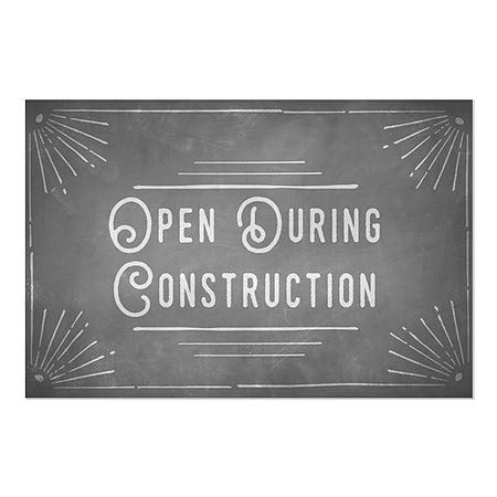 CGsignLab | Otvoren za vrijeme građevine-CHARGE CONTER Cling Cling | 36 x24
