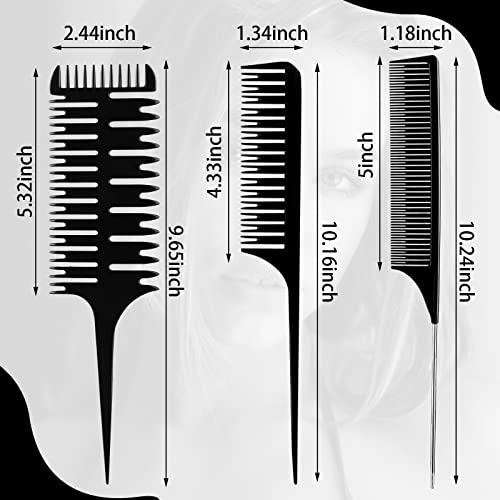 6 komada tkanja češalj za bojenje češalj za kosu tkanje sekcioniranje češalj za foliranje rat rep Styling češljevi za bojenje kose