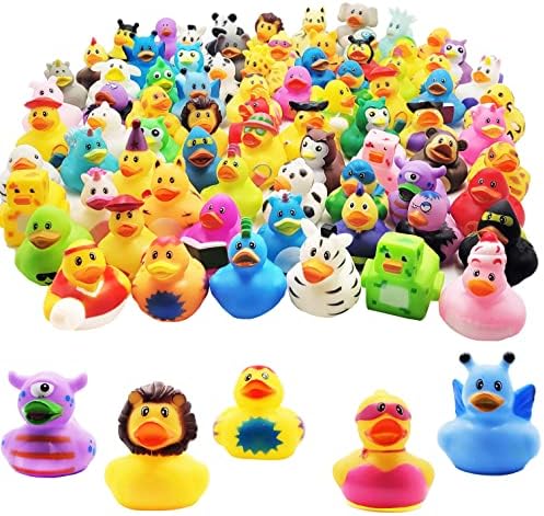 Dreidel Company Asortiman Gumene patke igračke patke za djecu, rođendan za kupanje Pokloni za bebe tuševi u učionici Poticaji, ljetna
