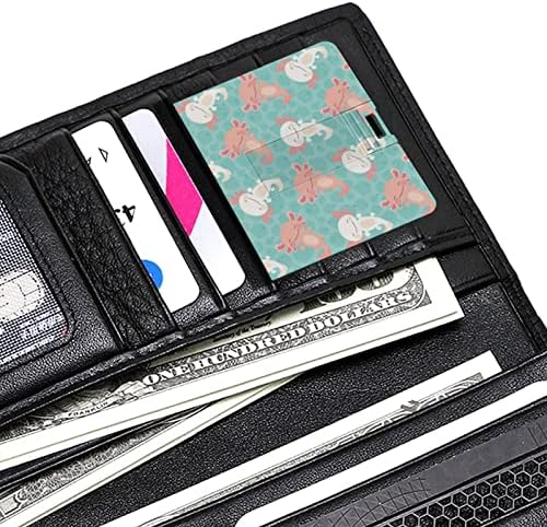 Kawaii Axolotl uzorak USB fleš pogon Personalizirana kreditna kartica Pogonski memorijski stick USB ključni pokloni