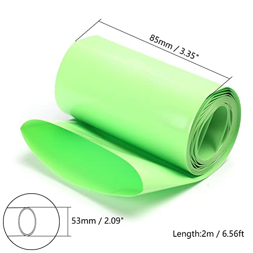 Bettomshin Fruit Green PVC toplotne skupljane cijevi 6,56 Ft Dužina 3,35 inča za 4 × 18650 baterija 1pcs