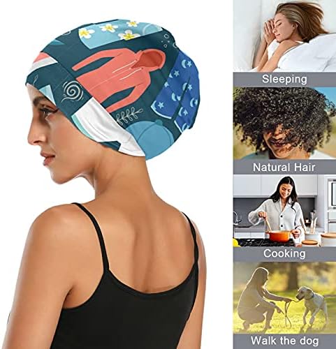 Skubana kapa za spavanje kapa za spavanje Bonnet Beanies za žene Sportska odjeća Slatka spavaća kapa Radni šešir za kosu noćne kape
