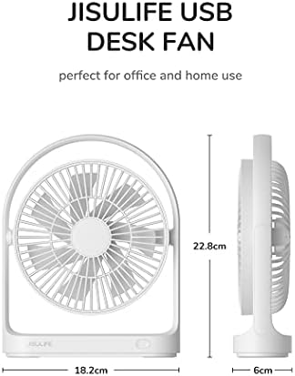 Jisulife stoni ventilator, Mini stoni ventilator sa 4 brzine, USB mali prenosivi stoni ventilator sa jedinstvenim dizajnom za spavaću
