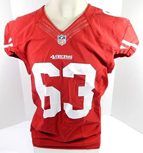 2014 San Francisco 49ers Tony Jerod-Eddie 63 Igra Polovna Crvena dresa 46 DP29064 - Neintred NFL igra rabljeni dresovi