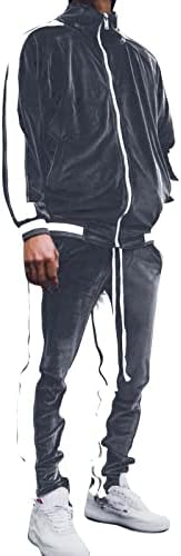 Muški povremeni kaput i hlače Sportski set Pozir s dugim rukavima hlače za baršunaste jakne Dvodijelni set modnog trenerka