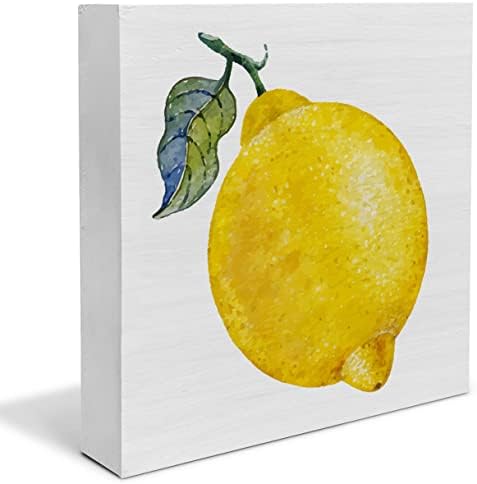 Retro limunska drvena kutija Limun Limun Wild Box potpisao je ljetni umjetnički blokovi Dekor rustikalni znakovi za policu za stol