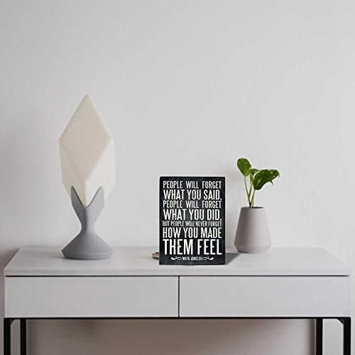 Maoerzai Inspiration Umjetnički dekor za ured, motivacijski citati Drvena kutija Potpisna dekor, inspirativna pozitivna zidna ploča