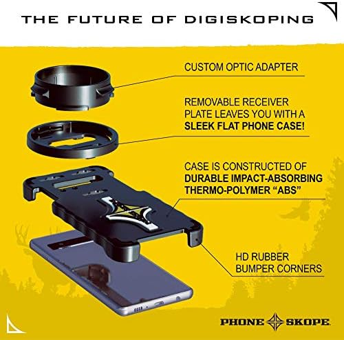 Phone Skope kompletan komplet za Digiscoping, kompatibilan sa iPhoneima ili Samsungom, uključuje PhoneCase + Adapter za okular + krpu