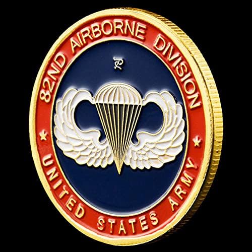 SAD 82. Airborne Division Challenge Coin Sjedinjene Države Vojske suvenirni pokloni pozlaćeni komemorativni ukrasi kovanica