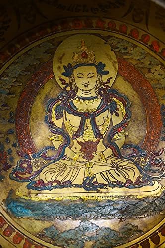 10 Tibet Hram Collection Stari brončani pozlaćeni traganje dugovječnosti Buddha osam blaga luza Zvučna zdjelica Gradska kuća Exorcizam