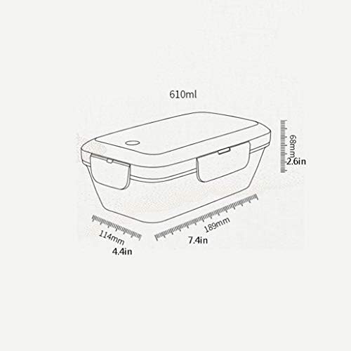 Giuin Premium Bento ručak kutija za ručak, kutija za ručak, podijeljena kutija za odlaganje plastike 610ml, pošalji štapiće + izolacijska torba Bento kutija