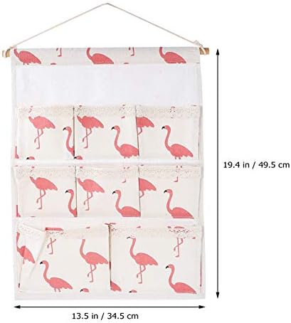 Kabilock zidne vješalice zidna viseća torba za odlaganje Crtić Flamingo preko ormara vrata Organizator Dječija igračka kontejner za