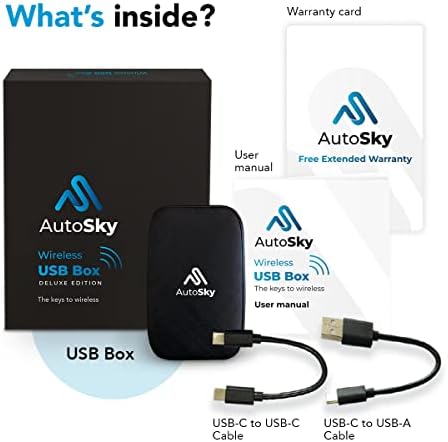 AutoSky Wireless CarPlay i Android Auto AI Box Lite za fabričke žičane CarPlay automobile-podržava Netflix YouTube i Gmail-Go Wireless
