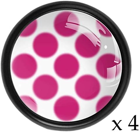 Lagerery komoda dugmad crvena tačka fioka dugmad Crystal Glass dugmad 4kom okrugla dugmad dizajnirana u boji Toddler 1. 26x1. 18x0. 66in