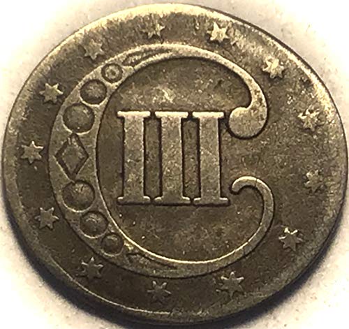 1853 p srebrna tri 3 centa prodavac od tri centa dobra