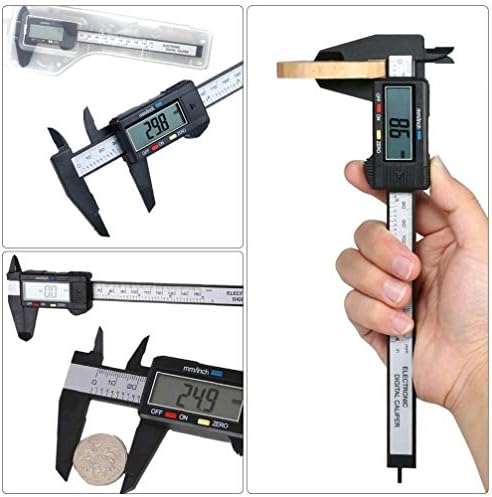 Nuobesty Digital Calipers Digitalni čeljusti Elektronički alati Digitalni kaliper Vernier Caliper LCD ekran Dvostruko mjerni alat za mjerenje baterije bez baterije Alat za džepne alate