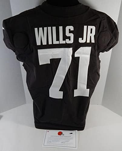 2020 Cleveland Browns Jedrick Wills JR # 71 Igra Polovni dres smeđeg ordinacije 50 20 - Neinthred NFL igra Rabljeni dresovi