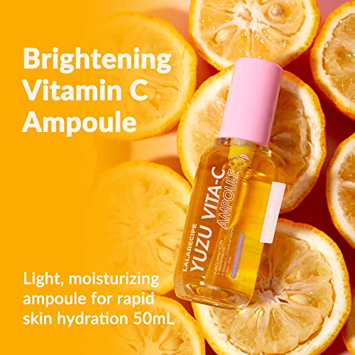 LALARECIPE Yuzu Vitamin C ampula hidratantna krema za lice | hidratantni Serum za posvjetljivanje lica sa Niacinamidom | korektorom