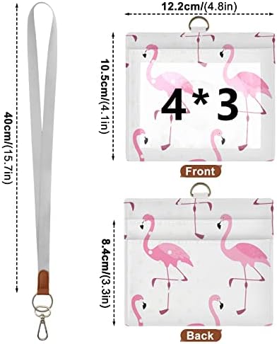 Poklopac držača za vakcine 4x3 Pink Flamingo zaštita kartice za Akcinaciju sa uzicom držač kartice za vakcinaciju zaštitnik kartice