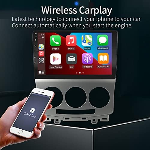 LEXXSON Carplay Radio Android 9.1 auto Radio za mazdu 5, podrška Apple Carplay / Android Auto, 9 Inčni kapacitivni dodirni ekran visoke definicije GPS navigacija Bluetooth USB uređaj za mazdu 5 2005-2010