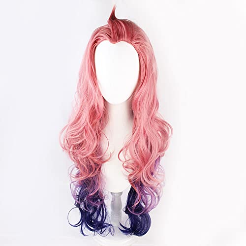 Furimmer Anime igra Cosplay perike LOL KDA Seraphine Pink Body Wave perika sa kapom Halloween Božić karneval zabava za žene djecu