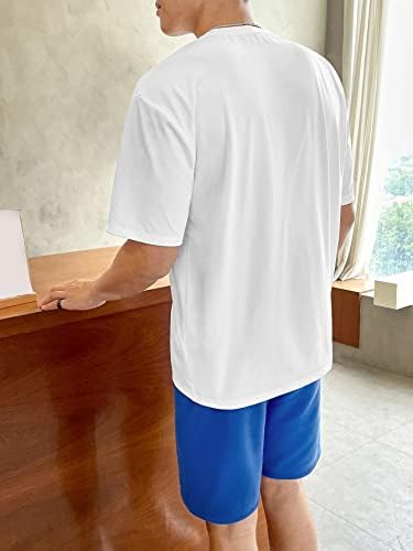 Dvije komadne odjeće za muškarce Muška slova Slovo Grafički pad ramena TEE i kratke hlače