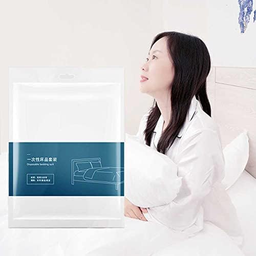 WLKQ posteljina za jednokratnu upotrebu, prijenosni čaršaf za jednokratnu upotrebu spreman za upotrebu set posteljine za jednokratnu