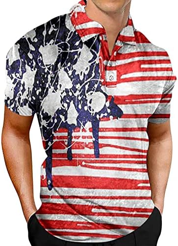 Ljetna Muška majica Muška Patriotska predstava Dan nezavisnosti američka zastava klasična Fit košulja muški šorc