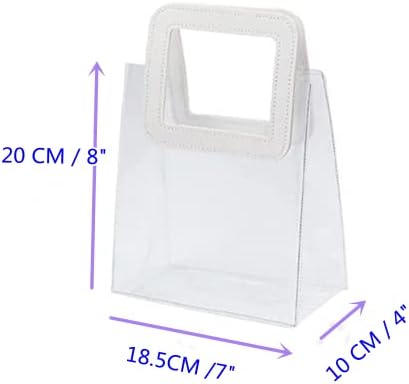 Duga xin serija 6 kom jasna poklon torba sa ručkom prozirna plastična poklon torba za teške uslove za višekratnu upotrebu torbe za