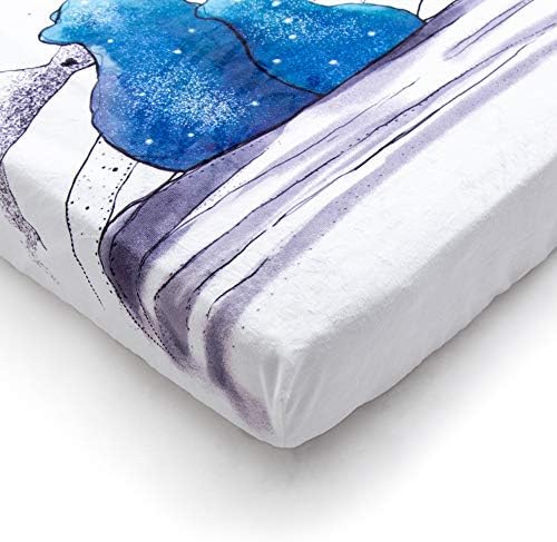JUPOFF JO - Super meka minky tkanina, vodootporni list krevetića za dječji krevetić, TPU mrlje zaštitnika, jedna veličina odgovara