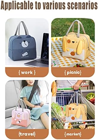Slatke crtane pseće torbe za ručak Kawaii kutija za ručak za djevojčice izolovana torba za ručak za žene izdržljiva torba za višekratnu