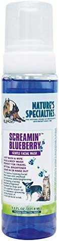 Prirodni specijaliteti Screamin ' Blueberry Dog Gentle Facial Wash za kućne ljubimce, prirodni izbor profesionalnih frizera, optički izbjeljivač, proizveden u SAD, 7.5 oz